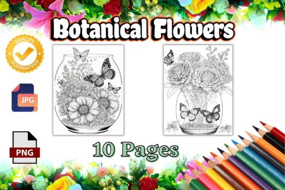 Botanical Flower Coloring Pages for Adult Creativity