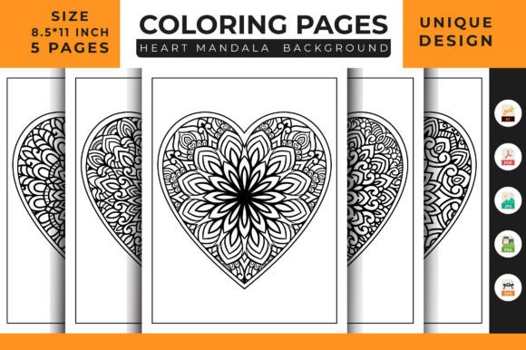 Heart Floral Mandala Coloring Pages 05: A Content Package Evaluation