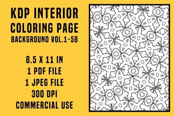 The Ultimate Creative Toolkit: Unleashing KDP Coloring Page Background Vol.1-58