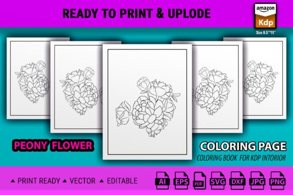 Unlock Creativity with a Peony Flower Coloring Book