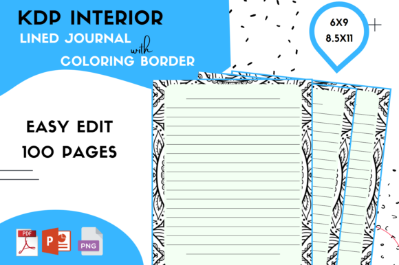 Unlock Creativity with the Lined Journal with Coloring Border 2