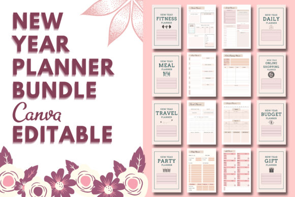 Unlock Your Creative Year with the New Year Planner Bundle Canva