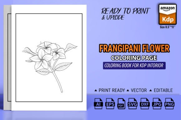 Unwind and Create: The Therapeutic Journey of the Frangipani Flower Coloring Book