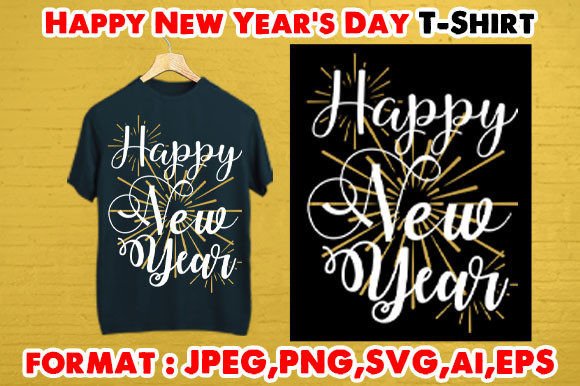 Your Perfect Happy New Year’s Day T-Shirt: A Versatile Asset for Your POD Business